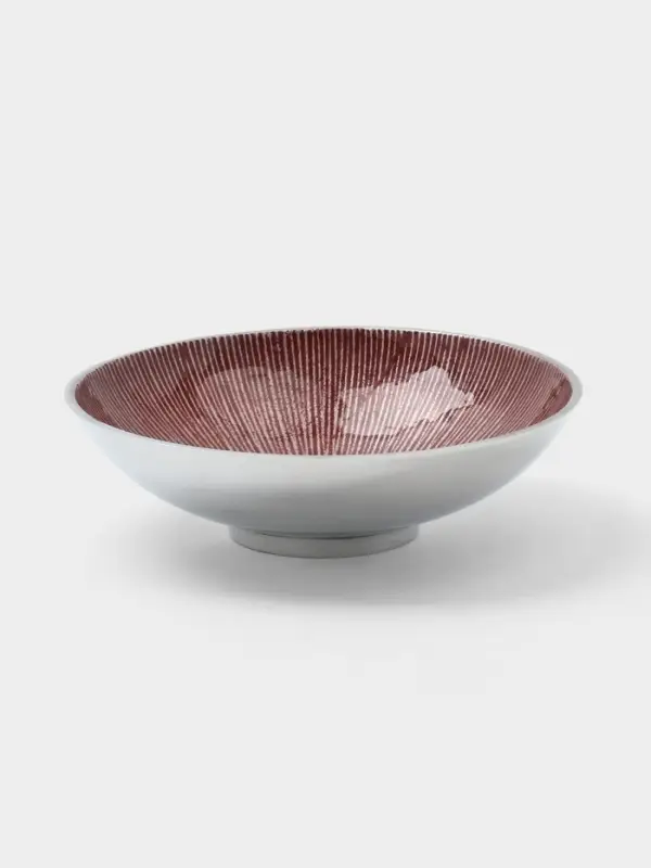 Блюдо, 24&times;24&times;7.3 см, алюминий, бордовое