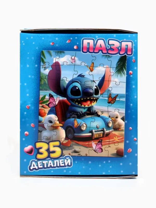 Набор пазл с игрушкой Набор пазл с игрушкой "Стич"