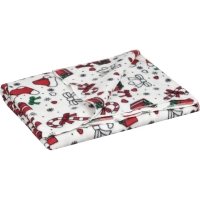 Плед флис Luscan, 130х170 см, 160 г/м2, подарки белый