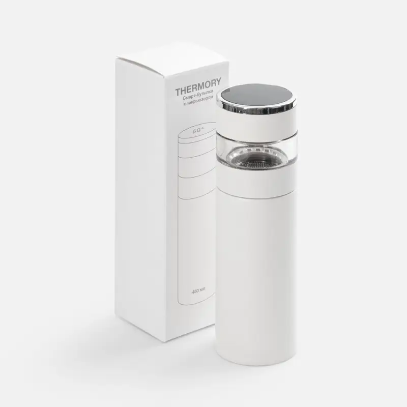 Смарт-бутылка с инфьюзером Thermory, белая Смарт-бутылка с инфьюзером Thermory, белая