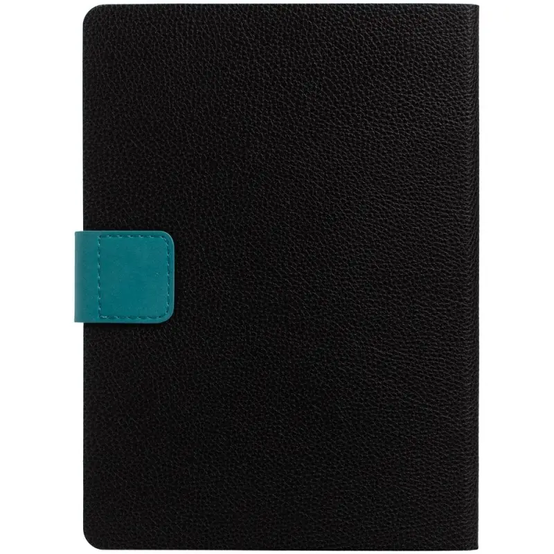 Ежедневник Boom, недатированный, черный с бирюзовым