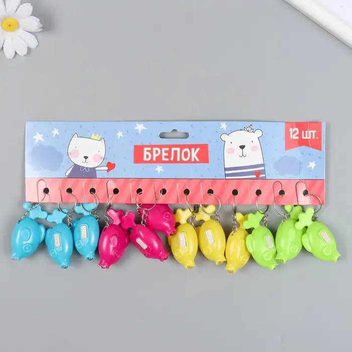 Фонарик свет на кольце  Фонарик свет на кольце "Рыбка"светит  МИКС 5х1,7х3 см