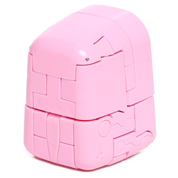 Робот-часы «Щенок», трансформируется в будильник, работает от батареек, цвет розовый