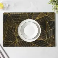 Салфетки сервировочные на стол Magistro, 4 шт., 45&times;30 см, чёрные