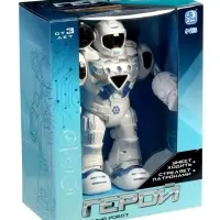 Робот &laquo;Герой&raquo;, световые и звуковые эффекты, работает от батареек, цвет синий