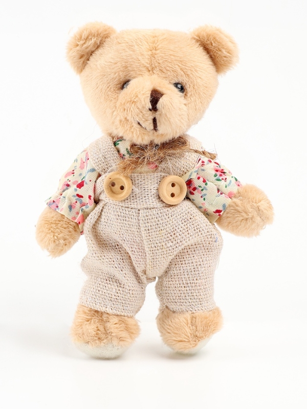 Мягкая игрушка  Мягкая игрушка "Мишка в комбинезоне", 11х7х5 см