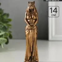 Фигурка &laquo;Богиня Бастет&raquo;, 14&times;3&times;3 см, гипс под бронзу винтаж