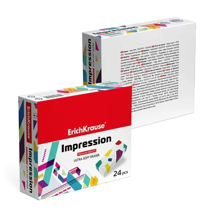 Ластик ErichKrause синтетика Impression, микс (цена за шт.) Ластик ErichKrause синтетика Impression, микс (цена за шт.)