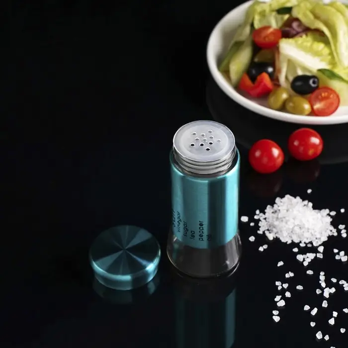 Солонка стеклянная «Стиль», 150 мл, 5,5×8 см, цвет изумрудный Солонка стеклянная «Стиль», 150 мл, 5,5×8 см, цвет изумрудный