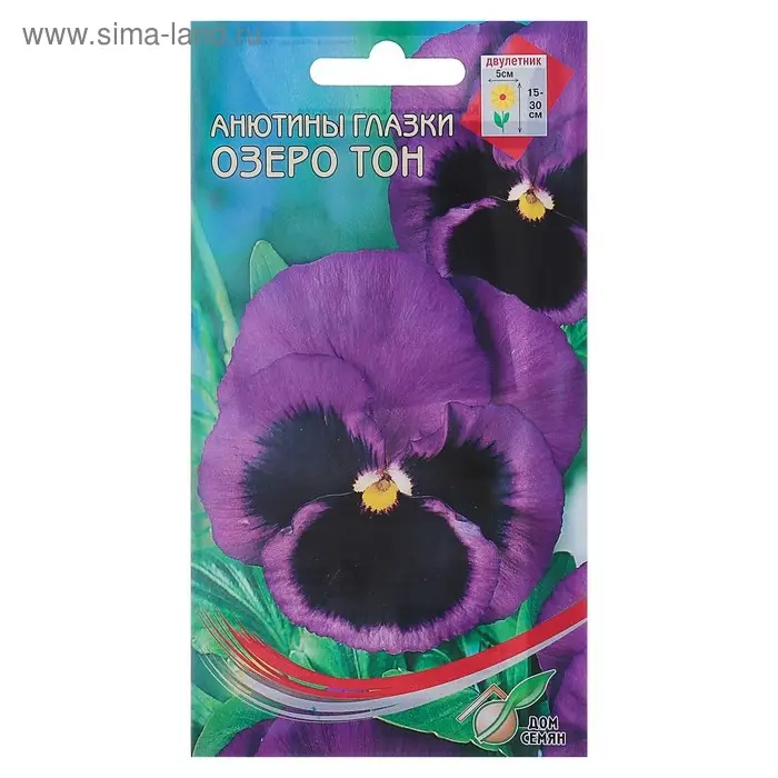 Семена цветов Анютины глазки  Семена цветов Анютины глазки "Озеро Тон", Дв, 40 шт.