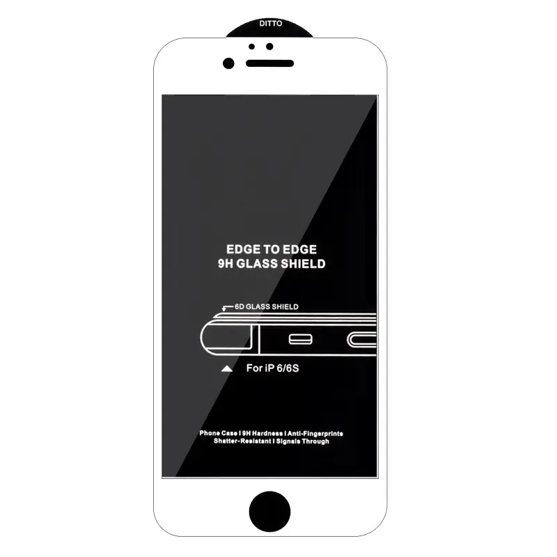 Защитное стекло для iPhone 6 White 6D без упаковки