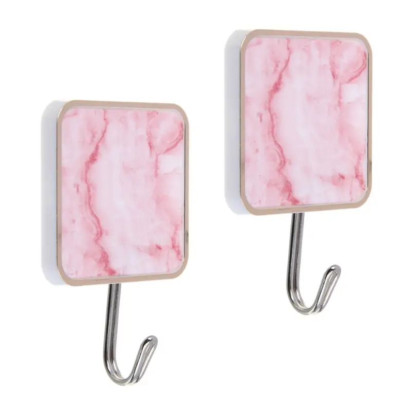 VETTA Крючки самоклеящиеся "Красный мрамор", 2шт., пластик, металл