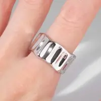 Кольцо &laquo;Мятые линии&raquo; рельеф, цвет серебро, безразмерное