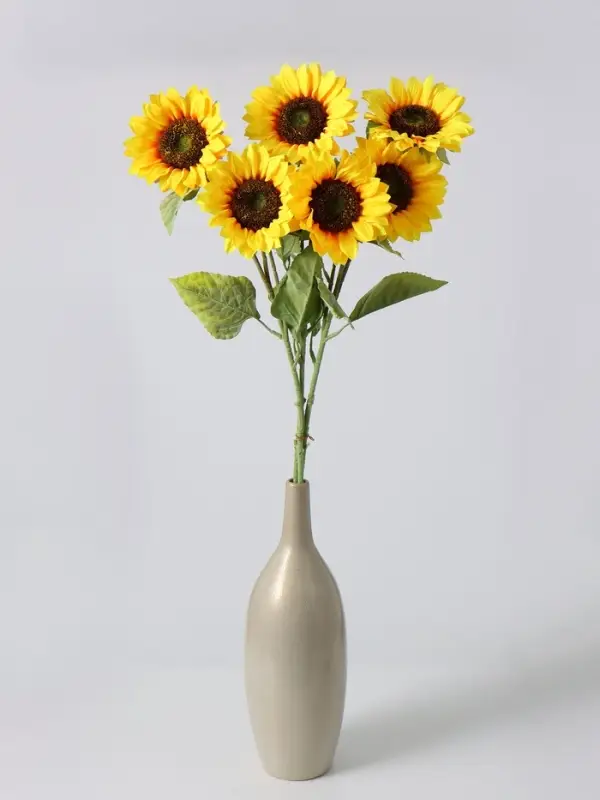 Цветы искусственные &laquo;Куст подсолнухов&raquo;, h=87 см, d=16 см