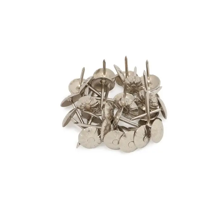 Гвозди ТУНДРА, декоративные, обивочные, фактурные, 11×16 мм, хром, фасовка 50 шт. Гвозди ТУНДРА, декоративные, обивочные, фактурные, 11×16 мм, хром, фасовка 50 шт.