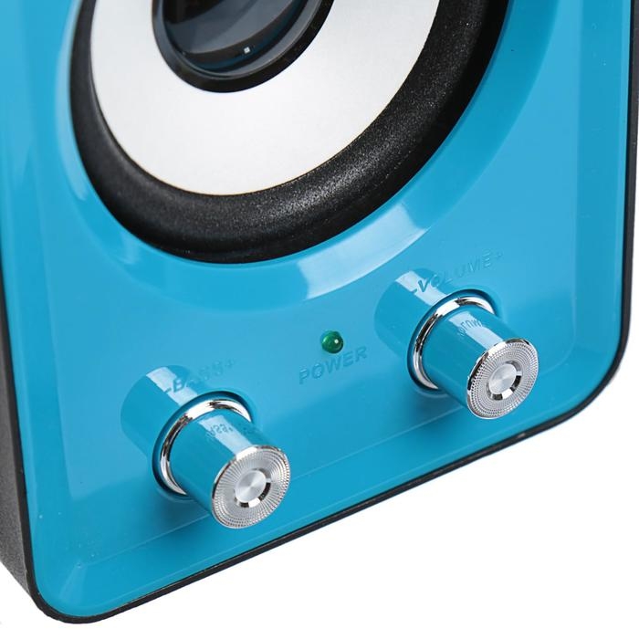 Компьютерные колонки 2.1 LuazON LPCK-02, 2x3Вт, сабвуфер 5Вт, 80дБ, Jack 3.5, USB, синяя Компьютерные колонки 2.1 LuazON LPCK-02, 2x3Вт, сабвуфер 5Вт, 80дБ, Jack 3.5, USB, синяя