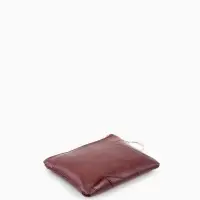 Кошелёк-монетница на молнии, однотонный, 15&times;0.5&times;11 см, бордовый