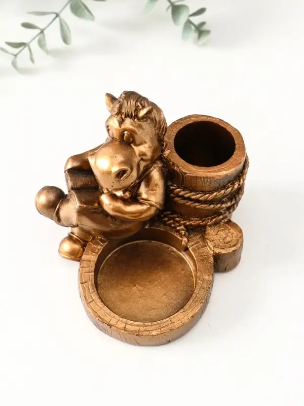 Подсвечник «Конь с книгой», 11×11×10 см, бронза Подсвечник «Конь с книгой», 11×11×10 см, бронза