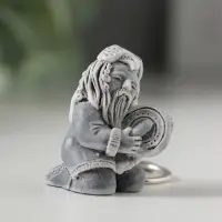 Брелок "Шаман сидит с бубном" маленький , 3,7см