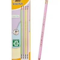 Карандаш чернографитный BIC HB Evolution &laquo;Пастель&raquo;, пластиковый, с ластиком