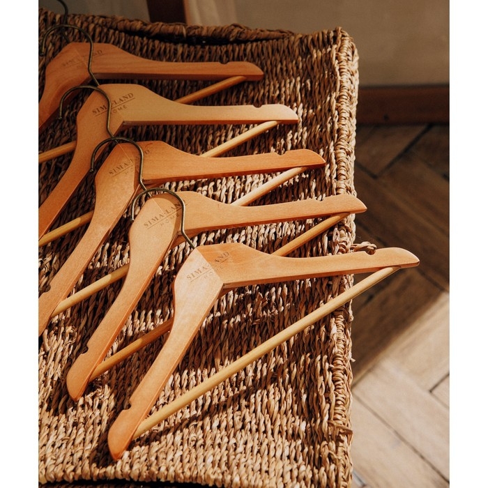 Плечики - вешалки для одежды SL Home, 5 шт, детские, дерево лотос, 33×21 см Плечики - вешалки для одежды SL Home, 5 шт, детские, дерево лотос, 33×21 см