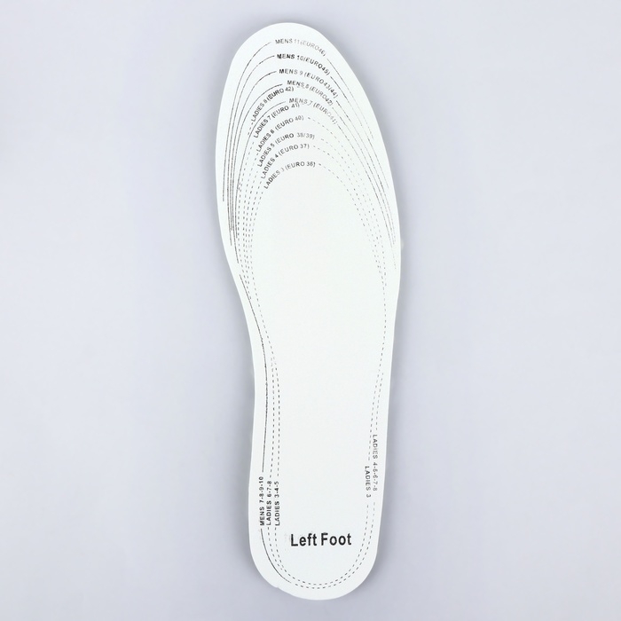 Стельки для обуви, универсальные, двухслойные, р-р RU до 46 (р-р Пр-ля до 46), 29 см, пара, цвет бежевый Стельки для обуви, универсальные, двухслойные, р-р RU до 46 (р-р Пр-ля до 46), 29 см, пара, цвет бежевый