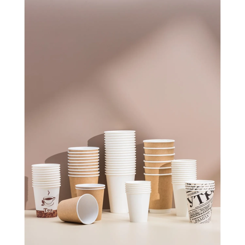 Стакан одноразовый бумажный белый HB70-180 ВЕНДИНГ 150мл, d=70,100шт/уп