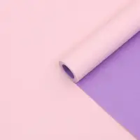 Бумага упаковочная крафт, двусторонняя, розовый, фиолетовый, 0.68&times;10&plusmn;5% м