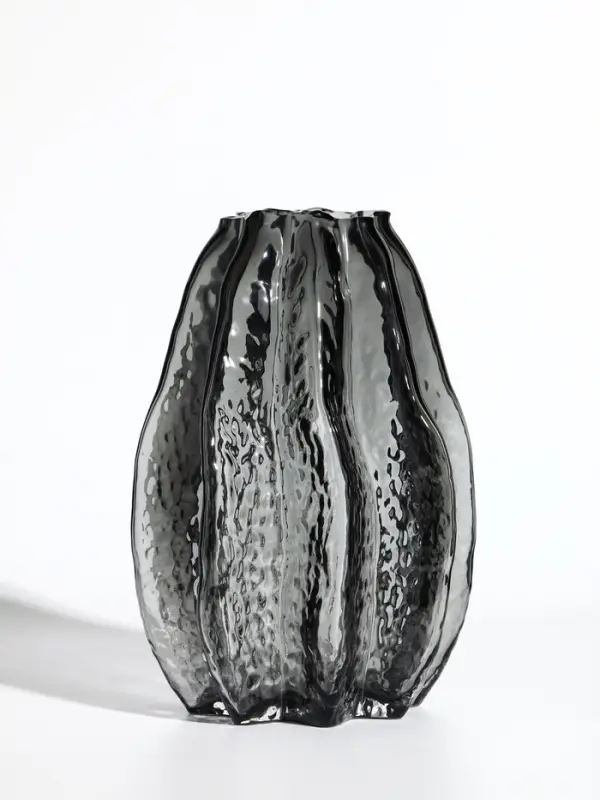 Ваза стекло настольная  Ваза стекло настольная "Кэли" 21х12х6 см, серый