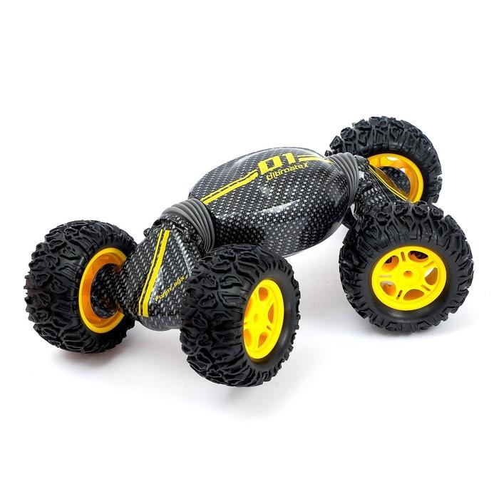 Перевёртыш «Вездеход», полный привод, работает от аккумулятора, цвет жёлтый