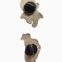 Набор значков (2 шт.) &laquo;Космонавты&raquo;, супер-герои, цветной в золоте