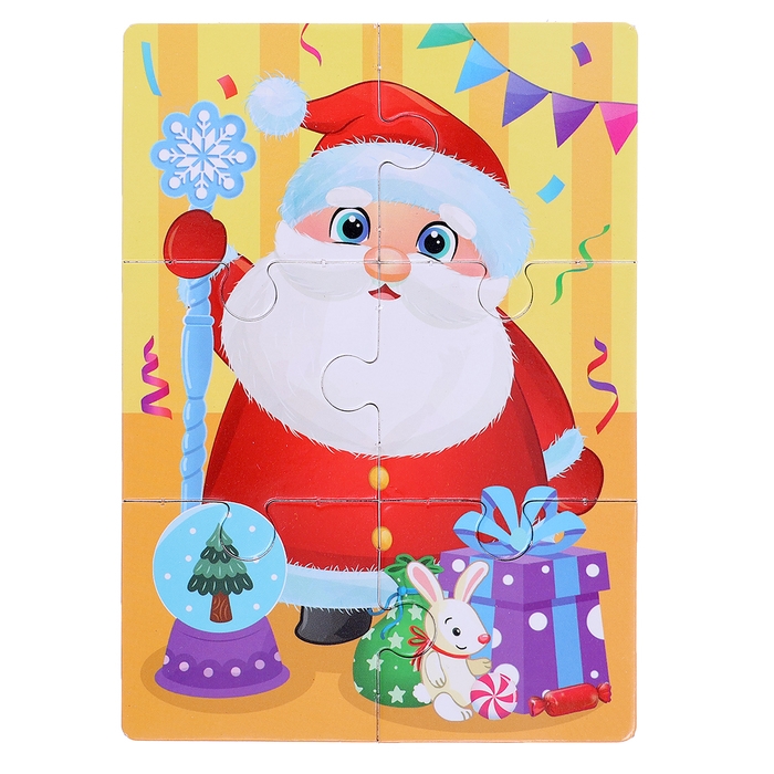 Макси-пазлы 8 в 1 «Ждут зверята Новый год», 48 деталей