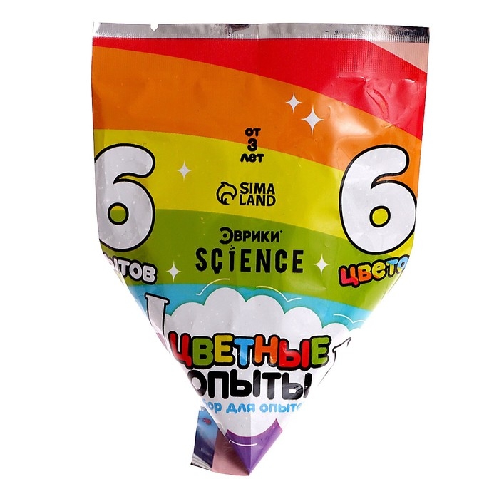 Набор для опытов «Цветные опыты», 6 опытов, 6 цветов Набор для опытов «Цветные опыты», 6 опытов, 6 цветов