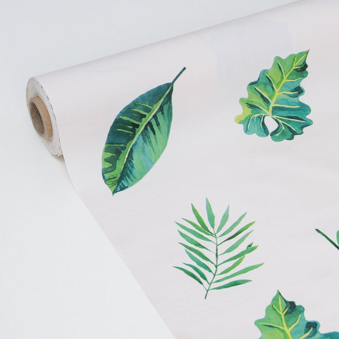 Клеёнка на стол Доляна «Тропики», на тканевой основе, рулон 20 метров, ширина 137 см, общая толщина 0,22 мм, цвет белый Клеёнка на стол Доляна «Тропики», на тканевой основе, рулон 20 метров, ширина 137 см, общая толщина 0,22 мм, цвет белый