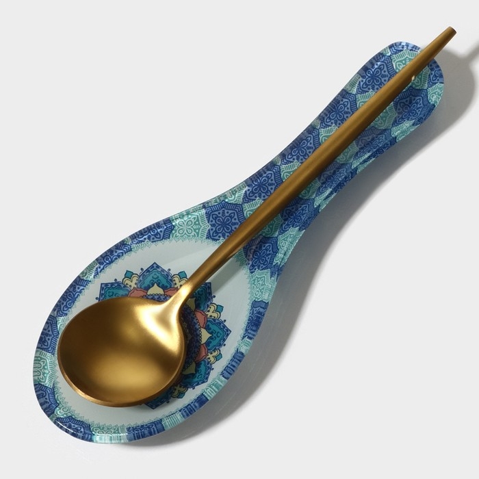 Подставка стеклянная под ложку Доляна «Анха», 21,5×7,7 см Подставка стеклянная под ложку Доляна «Анха», 21,5×7,7 см