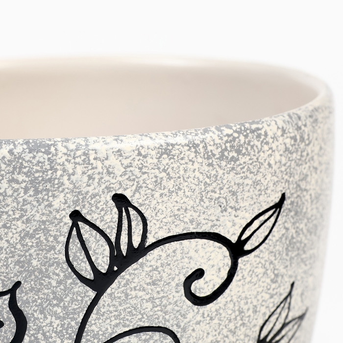 Горшок цветочный Горшок цветочный "Цветение" серый, 1,4 л