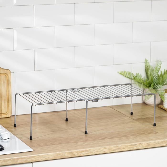 Полка раздвижная для шкафа, 36-62×22×15 см, цвет хром