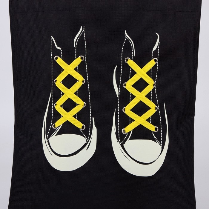 Шопер «Кеды», 35 х 0,5 х 40 см, с лентой, чёрный Шопер «Кеды», 35 х 0,5 х 40 см, с лентой, чёрный