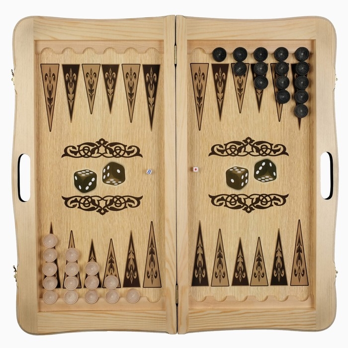 Нарды деревянные большие, настольная игра Нарды деревянные большие, настольная игра "Волк", 60 х 60 см, с шашками