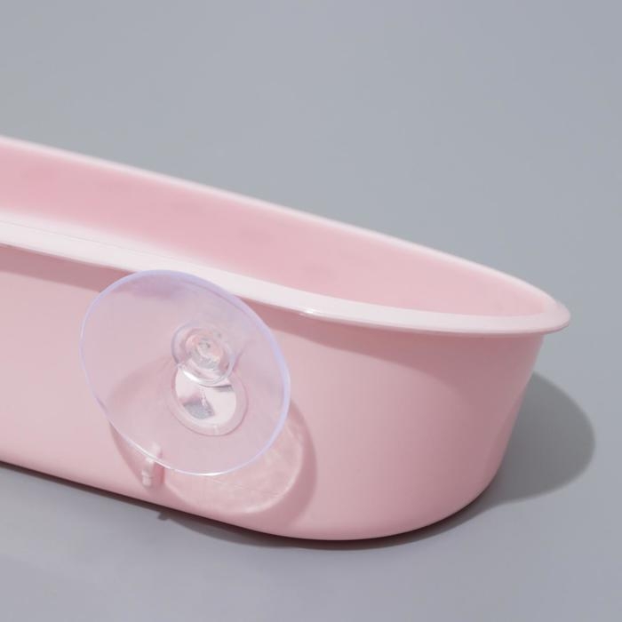 Держатель для ванных принадлежностей на присосках, 23×10×5 см, цвет МИКС Держатель для ванных принадлежностей на присосках, 23×10×5 см, цвет МИКС