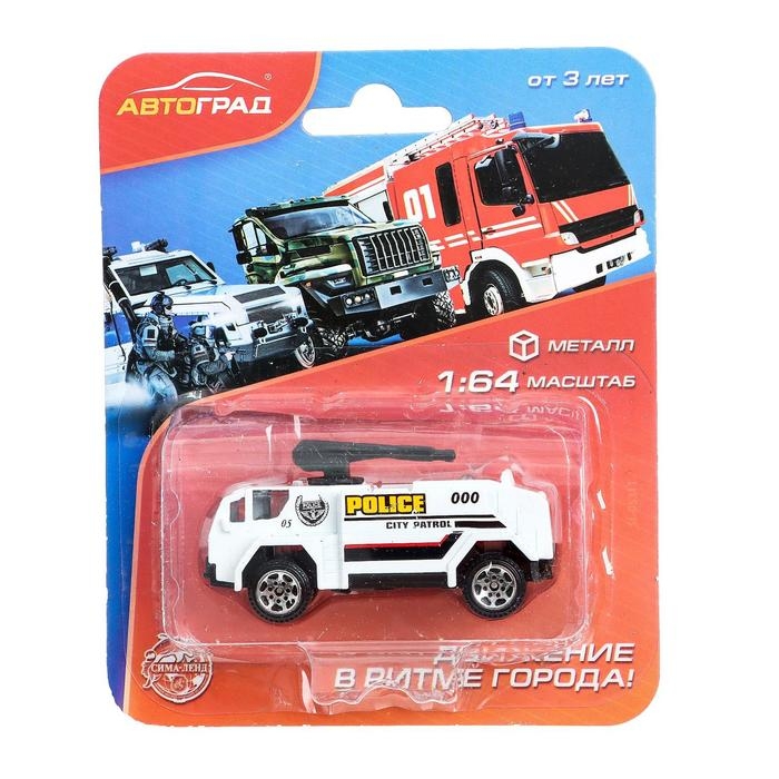Машина металлическая «Полиция», масштаб 1:64, цвет МИКС, на блистере Машина металлическая «Полиция», масштаб 1:64, цвет МИКС, на блистере