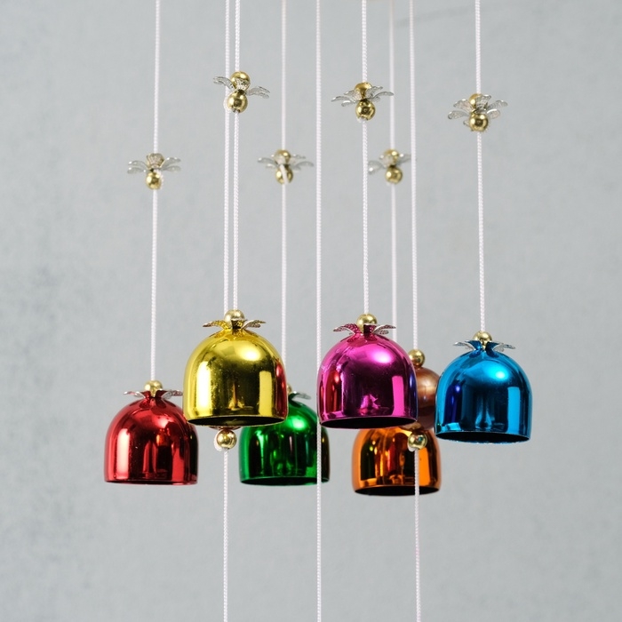 Музыка ветра металл Музыка ветра металл "Цветные колокольчики" 9 колокольчиков 64 см