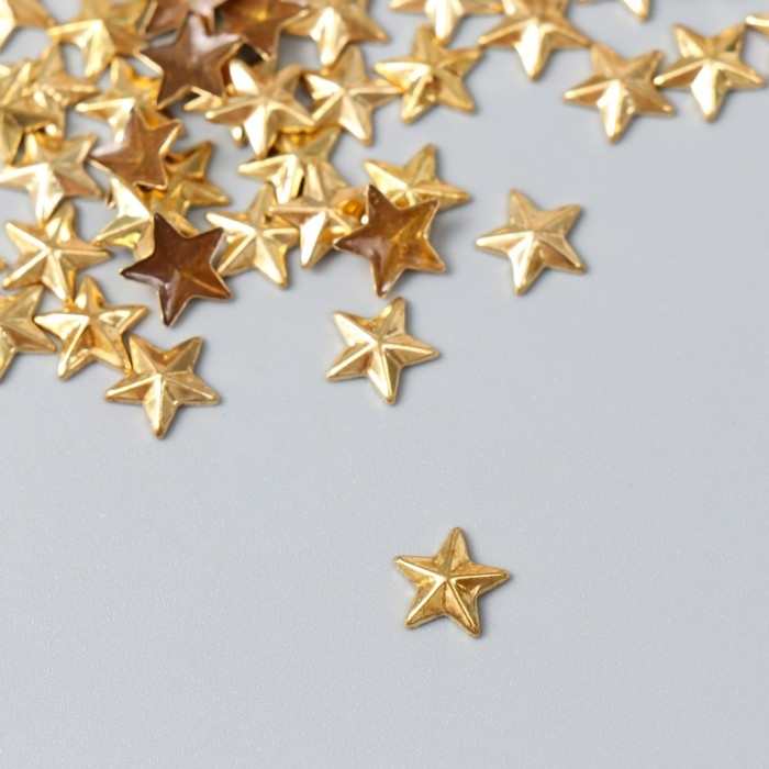 Декор для творчества металл Декор для творчества металл "Звезда" набор 60 шт 0,8х0,8 см
