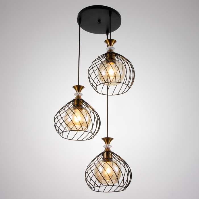 Светильник BayerLux Светильник BayerLux "Синара" 3хE27 40Вт черный 40х40х100 см