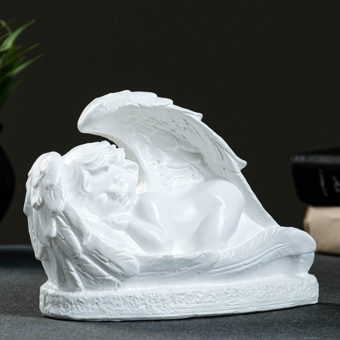 Фигура Фигура "Ангел лежит" белый, 20х15см