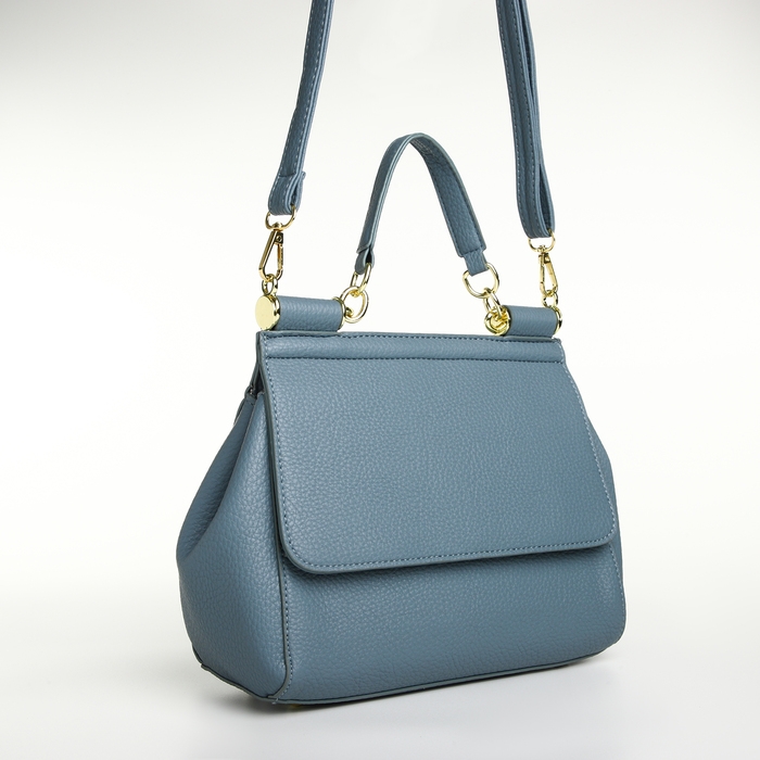 Сумка женская на магните TEXTURA, маленький размер, цвет серо-голубой Сумка женская на магните TEXTURA, маленький размер, цвет серо-голубой