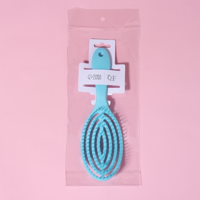 Расчёска массажная, для сушки волос, 7,5 × 23,5 см, цвет голубой Расчёска массажная, для сушки волос, 7,5 × 23,5 см, цвет голубой