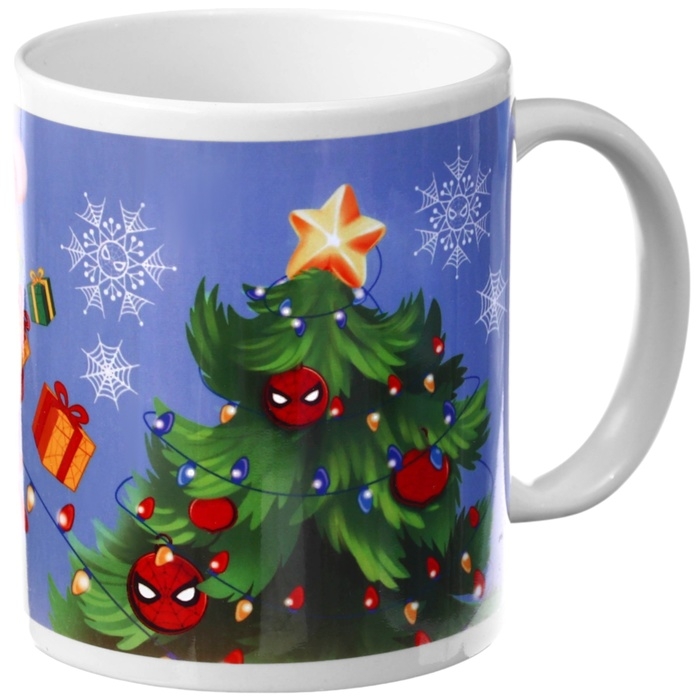 Новый год. Кружка керамическая Новый год. Кружка керамическая "С Новым годом!", 350 мл, Человек паук