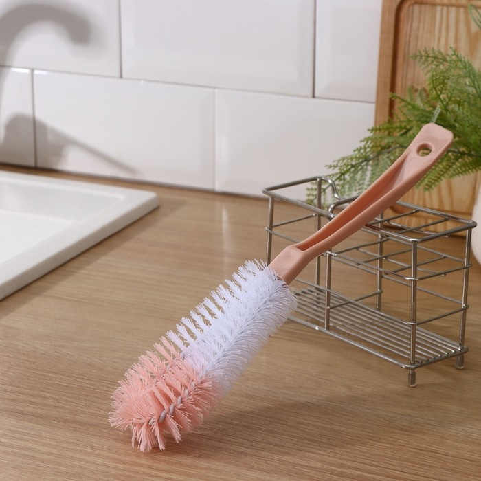 Ёршик для посуды двойной Доляна, 31×6 см, цвет МИКС Ёршик для посуды двойной Доляна, 31×6 см, цвет МИКС