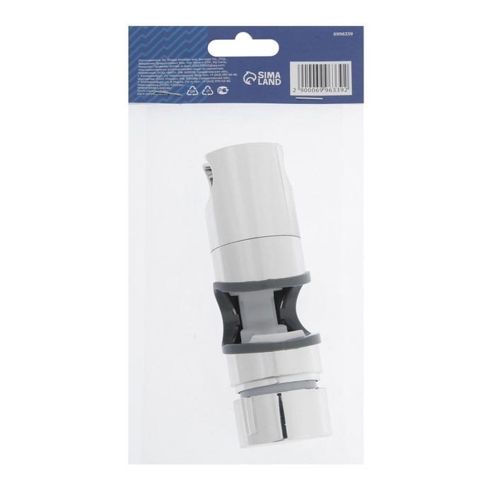 Держатель лейки для душевой стойки ZEIN Z87, универсальный 25 мм, пластик, хром Держатель лейки для душевой стойки ZEIN Z87, универсальный 25 мм, пластик, хром